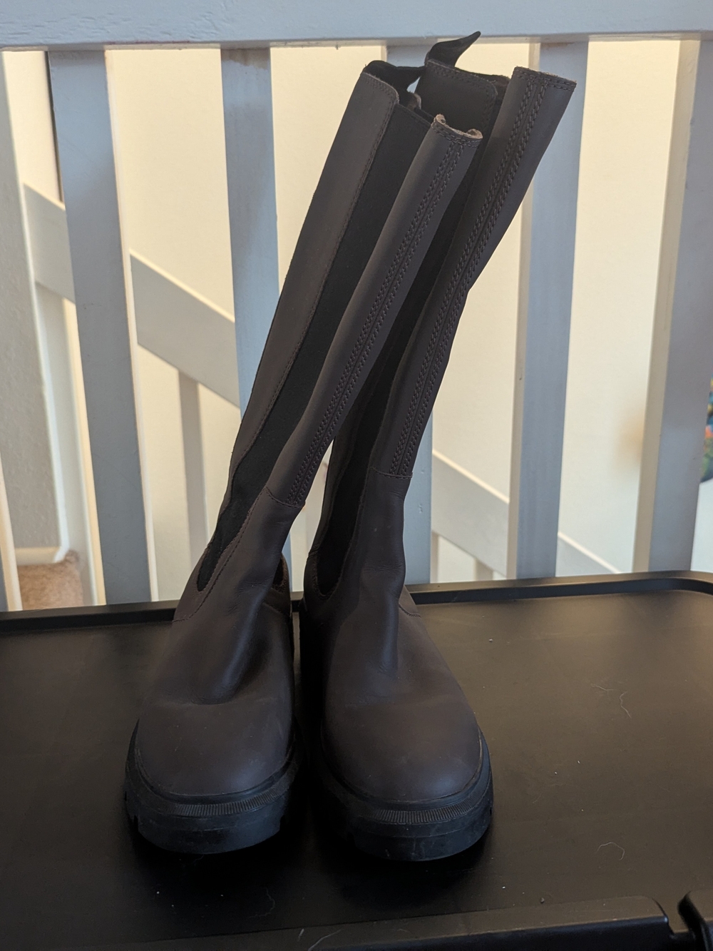 Timberland Black Tall Pull-On Combat Boots
